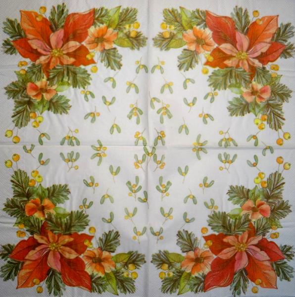 095 Christmas Flowers - 3-ply (95)